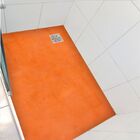 Piso Vinil Antiderrapante Para Box Cimento Queimado Laranja -