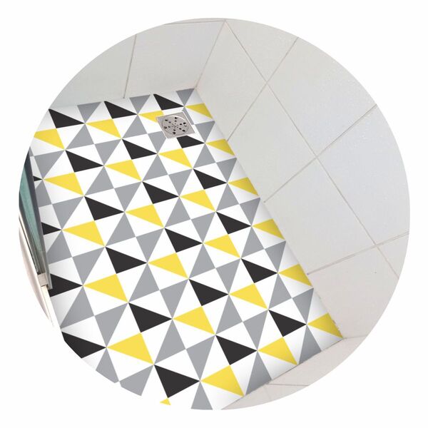 Piso Vinil Antiderrapante Para Box Ladrilho Geométrico 3d - 1