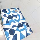 Piso Vinil Antiderrapante Para Box Ladrilho Mosaico Azul - 1,