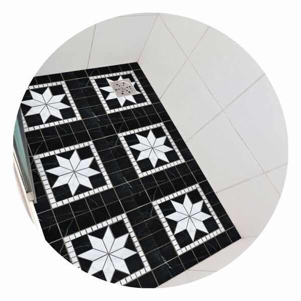 Piso Vinil Antiderrapante Para Box Mosaico Estrela - 1,20 X 0