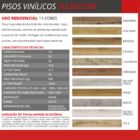 Piso Vinilico 2mm Colado Confort Flexfloor Cor: Teca