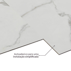 Piso Vinílico Autoadesivo Forte Marmo Mármore Branco m² Artens