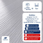 Piso Vinílico Autocolante Amadeirado Régua M² Off White Tubrax