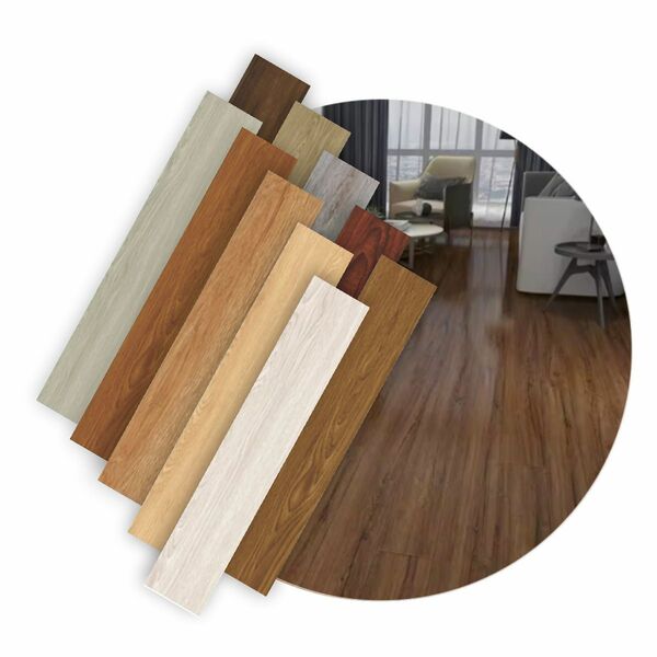 Piso Vinilico Autocolante Madeira 12 Unid. - Imbuia Rústica -