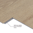 Piso Vinílico Régua Click Nuova Piacenza Madeira Marrom m² Biancogres