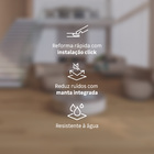 Piso Vinílico Rígido Click Tanin Douro Fagus Madeira Marrom m² Eliane Floor