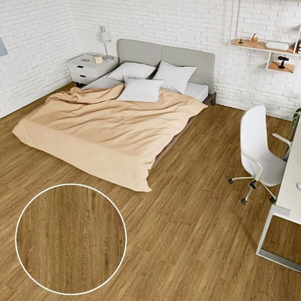 Piso Vinílico Colado 3mm Com Proteção - Angelim - M2