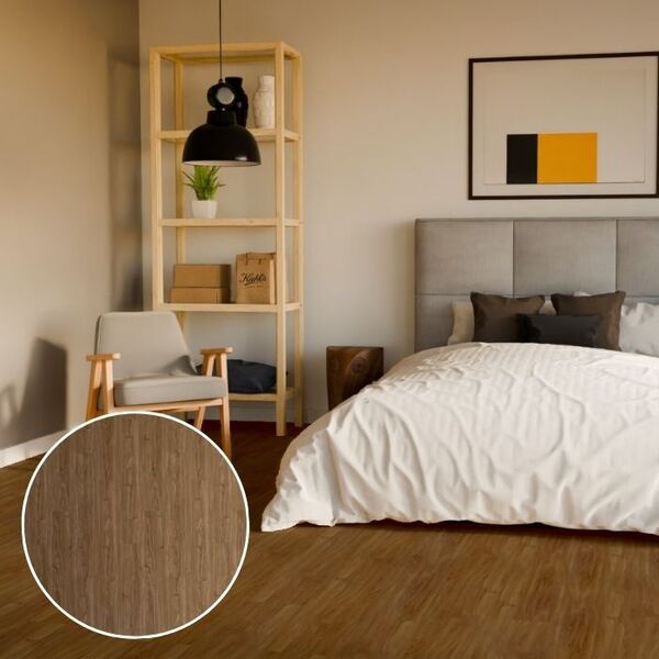 Piso Vinílico Colado 3mm Com Proteção - Jacaranda - M2