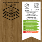 Piso Vinílico Colado 3mm Com Proteção - Jacaranda - M2