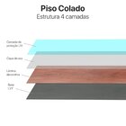 Piso Vinílico Colado 4,34m² - Cinza