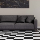Piso Vinílico Em Manta Pvc 0,7mm Antiderrapante 34m² Xadrez Q