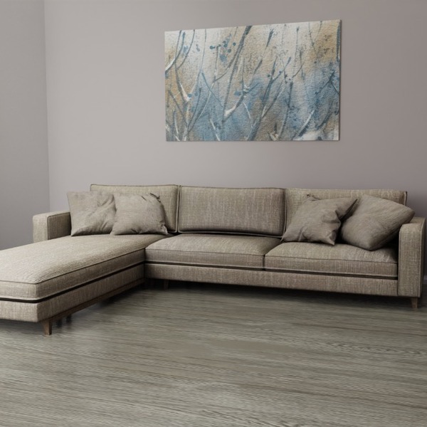 Piso Vinílico Em Manta Texturizado Com Brilho, Antiderrapante