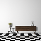 Piso Vinílico Em Manta Xadrez, Barbearia , Pista De Dança, Dj