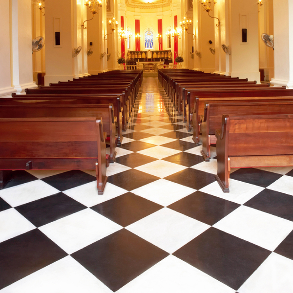 Piso Vinilico Em Manta Xadrez, Pista De Dança,  30m² Damas 02