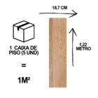 Piso Vinílico Em Régua Carmel (2mm X 18,7cm X 122,7cm - 1m²)