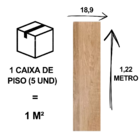 Piso Vinílico Em Régua Onix (3mm X 18,9cm X 122,9cm - 1m²) -