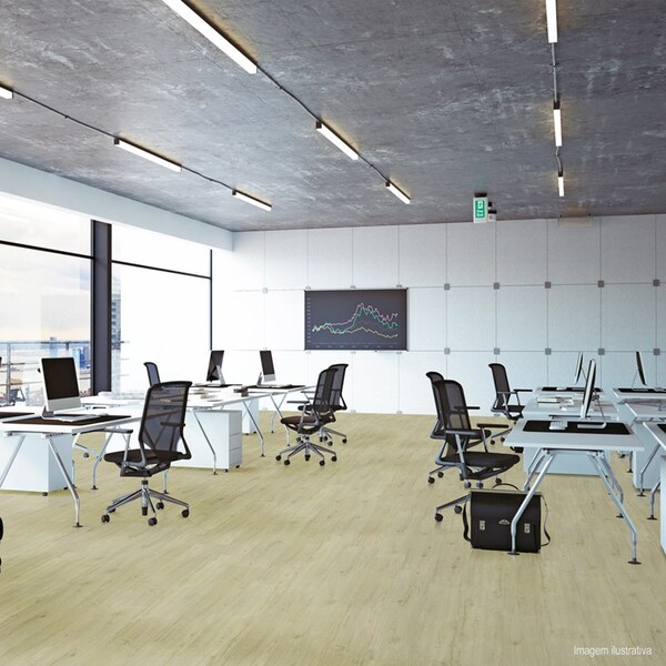 Piso Vinílico Espaçofloor Autoportante Loose Lay Mild Maple L