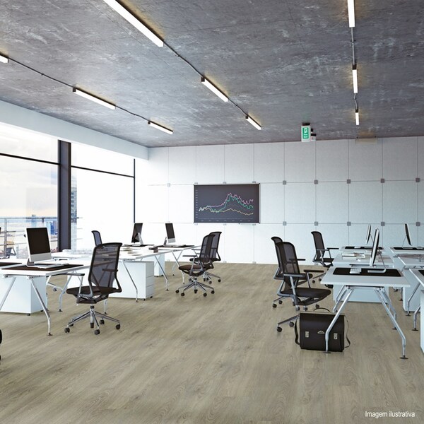 Piso Vinílico Espaçofloor Cola Office Mild Oak London Caixa C