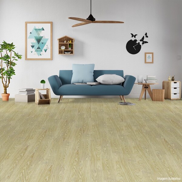 Piso Vinílico Espaçofloor Cola Soft Carvalho Oliva Caixa Com