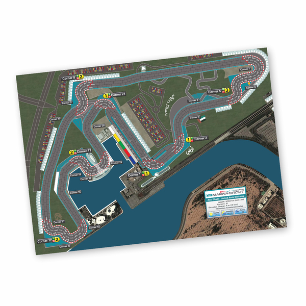 Pista Para Carrinhos Circuito Yas Marina Abu Dhabi 1,4x1,0m