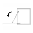 Pistão a Gás Força Inversa Prata 100N 10kg