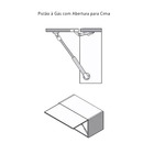 Pistão a Gás Força Normal Prata 100N 10kg