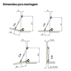 Pistão a Gás Força Normal 60N 6kg 110º