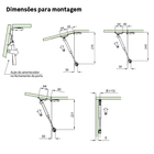 Pistão a Gás Normal com Amortecedor 100N 10kg 110º