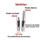 Pistão Cromado A Gás 85mm 150kg Classe 4