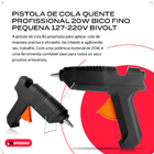 Pistola De Cola Quente Bastão Aplicador Profissional Bivolt