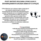 Pivot Batente Roldana E Pino Guia P/ Envidracamento Sacada Ki