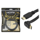 Pix Cabo Hdmi 2.0 90 Graus 4k Hdr 19p 2m Pix Flat Gold, Preto