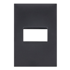 Placa 1 POSTO 4X2 Preto Pial Plus+          