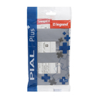 Placa 2 Postos Separados 4X2 Cinza Pial Plus+ 