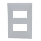 Placa 2 Postos Separados 4X2 Cinza Pial Plus+ 