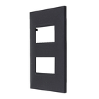 Placa 2 POST SEP 4X2 Preto Pial Plus+        