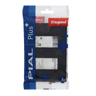 Placa 2 POST SEP 4X2 Preto Pial Plus+        