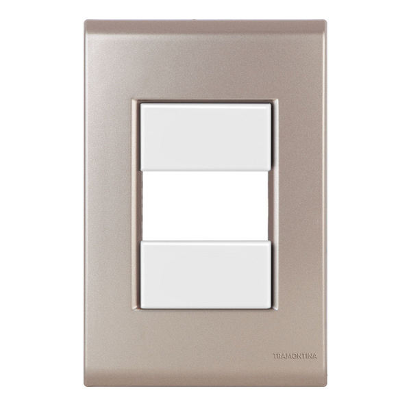 Placa 1 Módulo 4x2 - Tramontina Liz Ouro Velho / Branca - Tlo