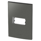 Placa 1 Módulo + Suporte 4x2 - Inova Grafite - 85476