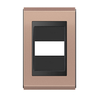 Placa 1 Módulo + Suporte 4x2 - Refinatto - Rose Gold Com Pret