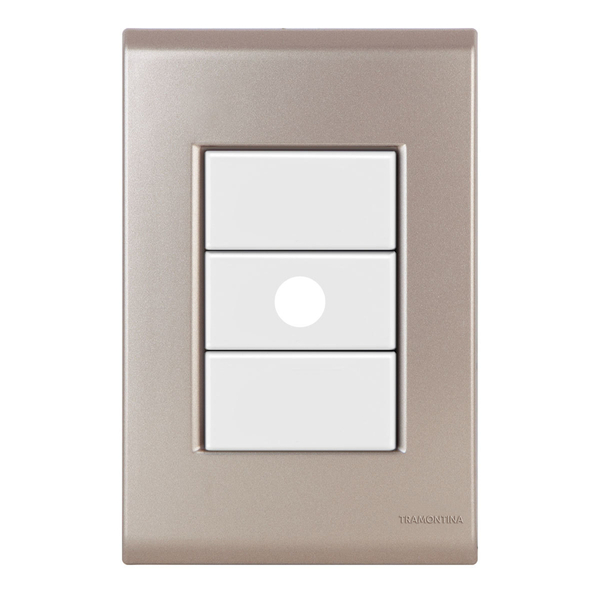 Placa 1 Saída De Fio 4x2 - Tramontina Liz Ouro Velho / Branca