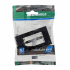 Placa 1Módulo(s) com Suporte para Móveis Inova Pro Class Black Piano Alumbra