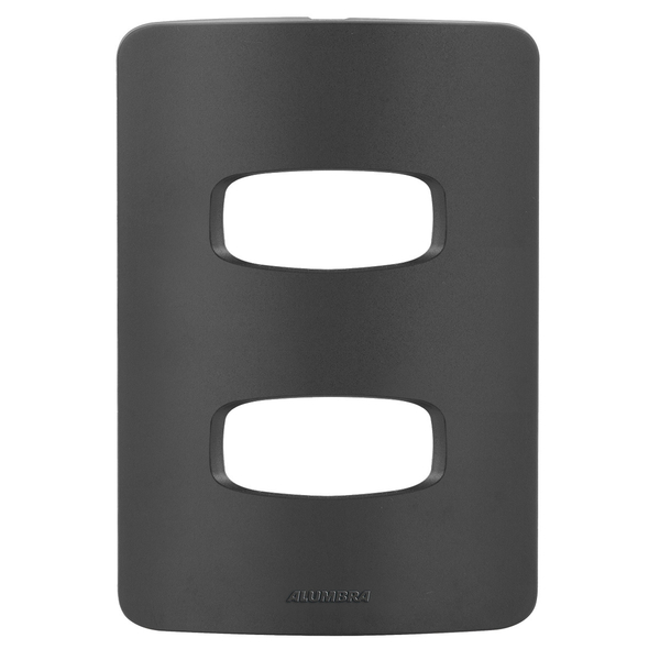 Placa 2 Módulos 4x2 - Alumbra Gracia Black Maxx - Gbmx037