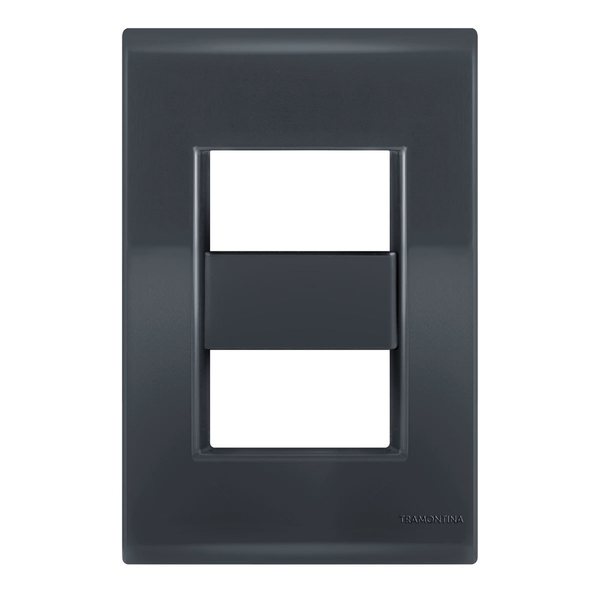 Placa 2 Módulos 4x2 - Tramontina Liz Grafite - Tlg037