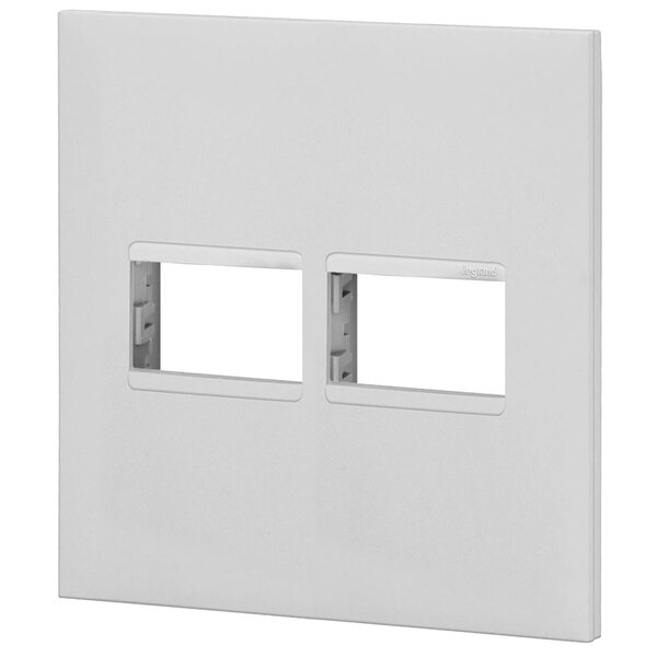 Placa 2 Módulos + Suporte 4x4 - Branco - Pial Plus +