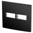 Placa 2 Módulos + Suporte 4x4 - Inova Black Piano - 85730