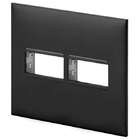 Placa 2 Módulos + Suporte 4x4 - Preta - Pial Plus +