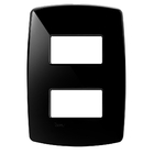 Placa 2 Módulos Distantes + Suporte 4x2 - Radial Pérola Negra