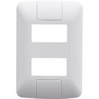 Placa 2 Postos Afastados 4x2 Tramontina Aria Branca