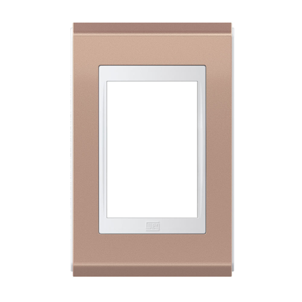 Placa 3 Módulos 4x2 - Refinatto - Rose Gold Com Branco Crgb038